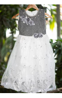 All Over Beads Work Design Kids Dress (KR1181)